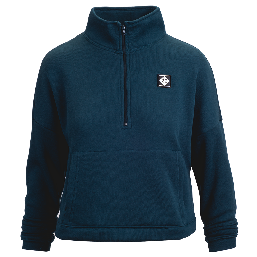 Zip front high neck top sweatshirt