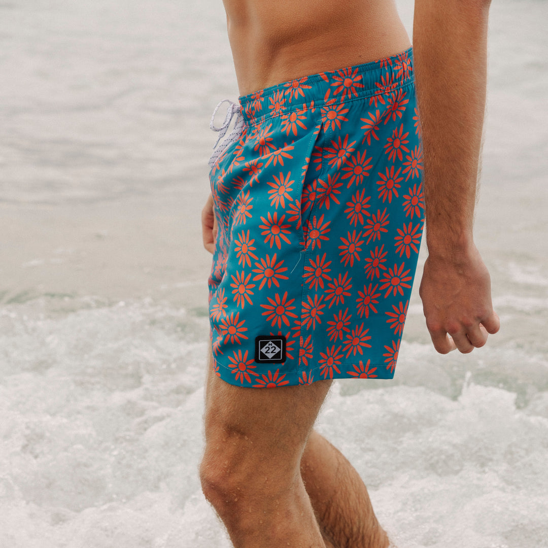 STOKED FLORAL VOLLEY SHORTS