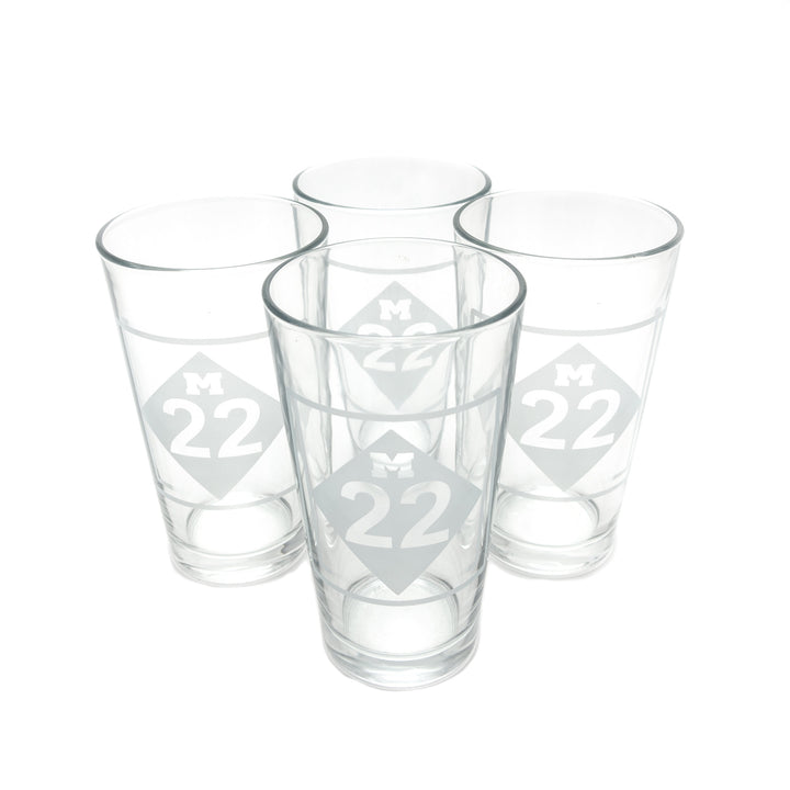 M22 PINT GLASS SET OF FOUR